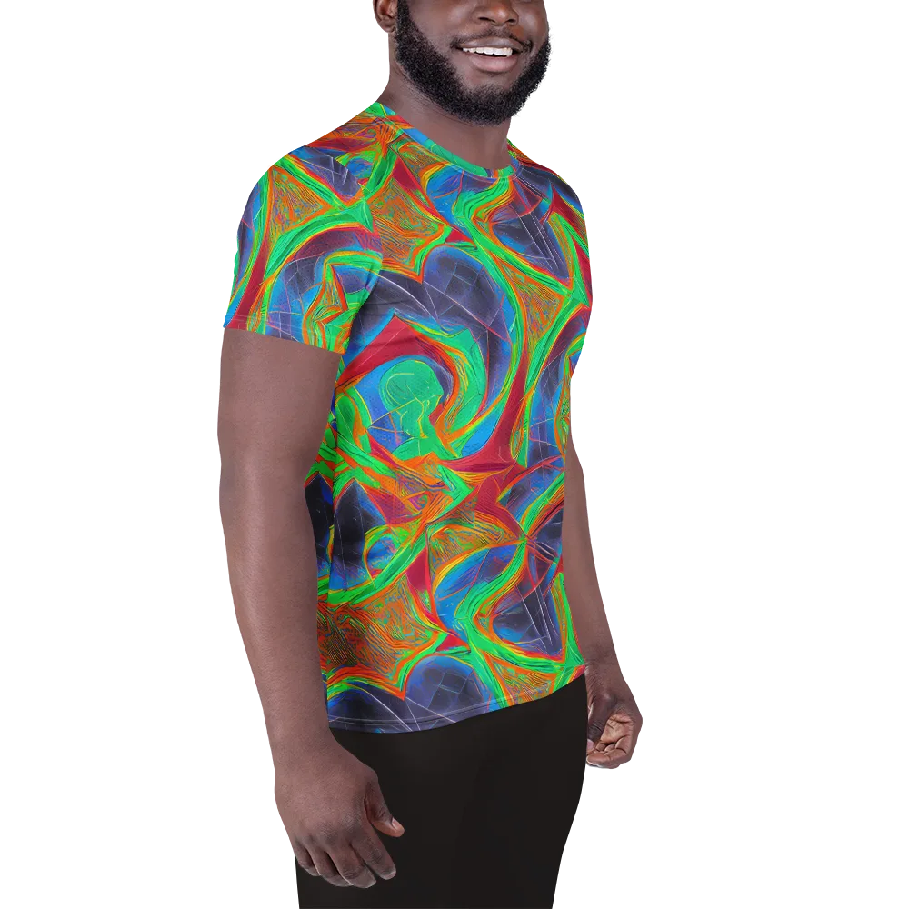 Afterglow Labyrinth on Men's Athletic T-Shirt — Right