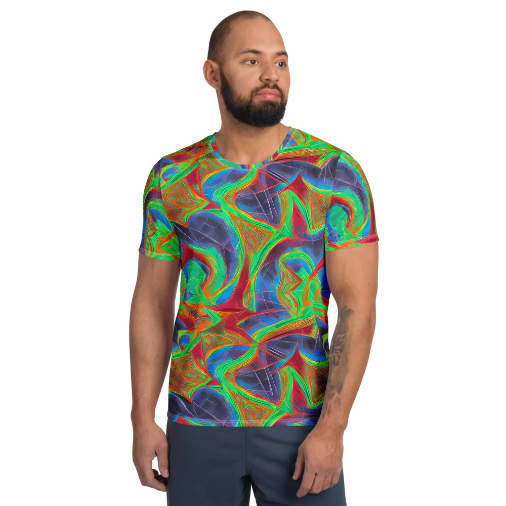 Afterglow Labyrinth on Men's Athletic T-Shirt — Front