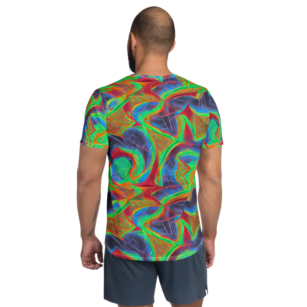 Afterglow Labyrinth on Men's Athletic T-Shirt — Back