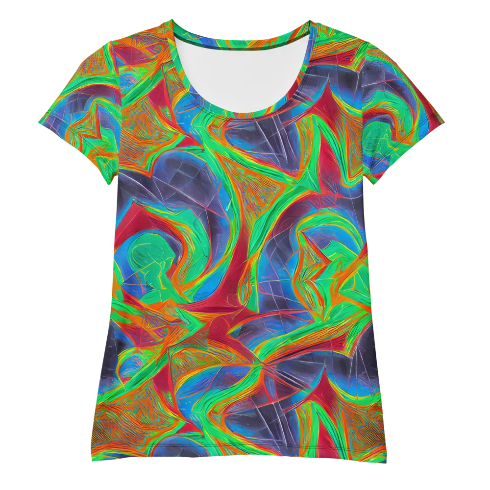 Afterglow Labyrinth on Women's Athletic T-Shirt — Front