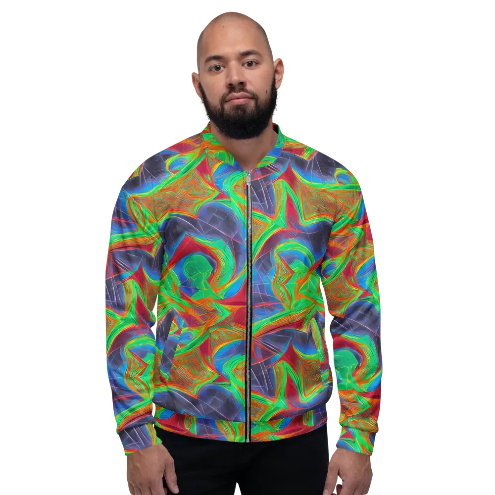 Afterglow Labyrinth on Bomber Jacket — Front