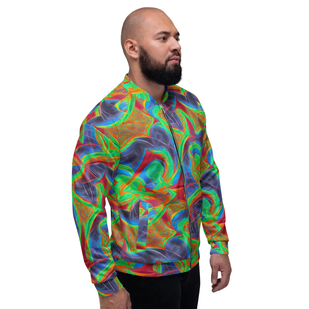 Afterglow Labyrinth on Bomber Jacket — Right