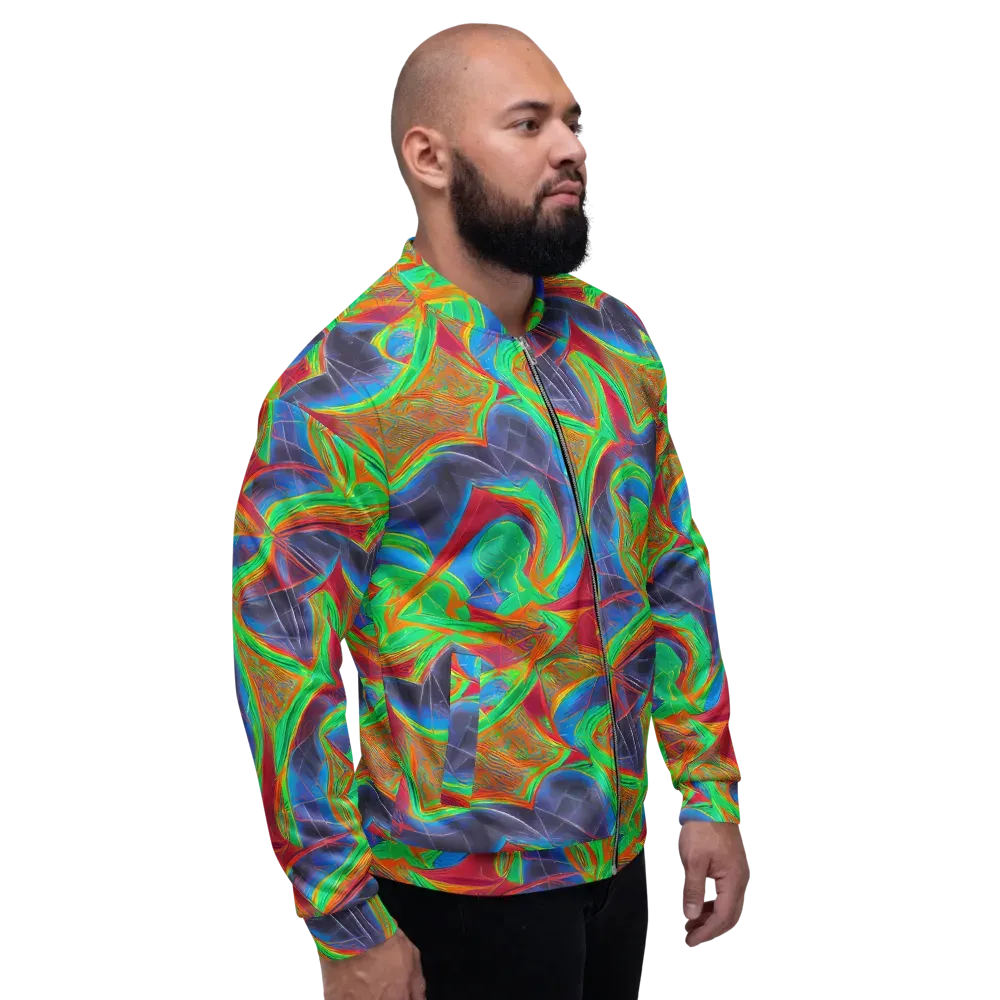 Afterglow Labyrinth on Bomber Jacket — Right
