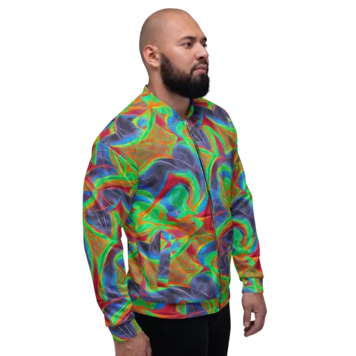 Afterglow Labyrinth on a Bomber Jacket