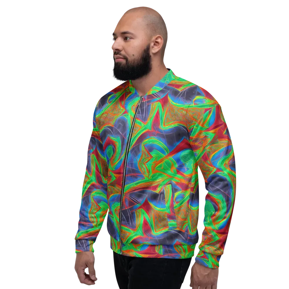 Afterglow Labyrinth on Bomber Jacket — Left