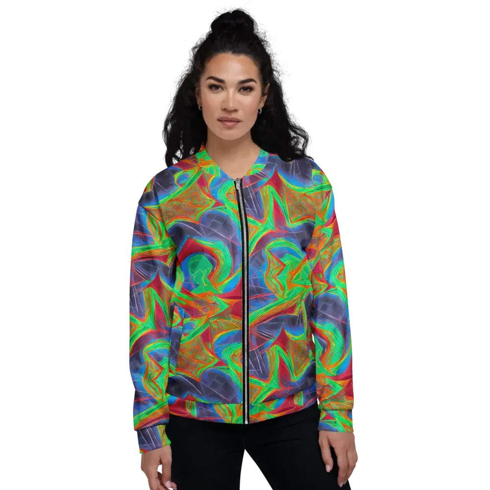 Afterglow Labyrinth on Bomber Jacket — Front