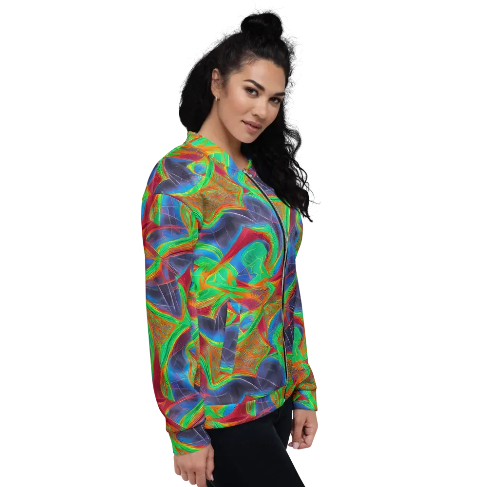 Afterglow Labyrinth on Bomber Jacket — Right