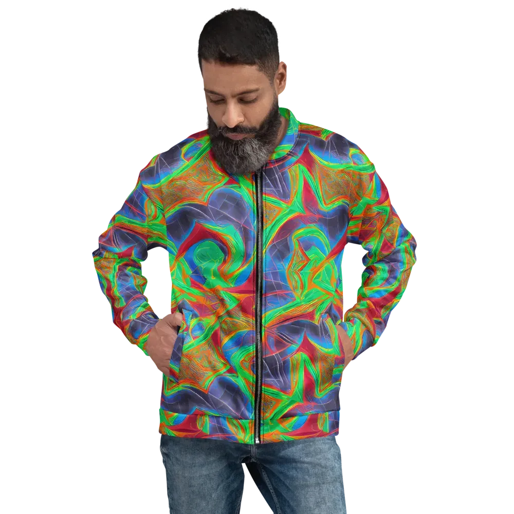 Afterglow Labyrinth on Bomber Jacket — Front