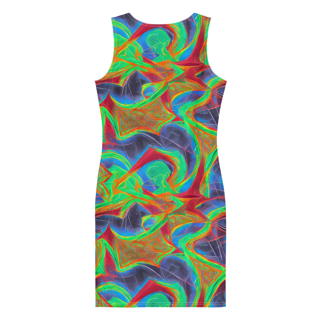 Afterglow Labyrinth on Bodycon Dress — Back