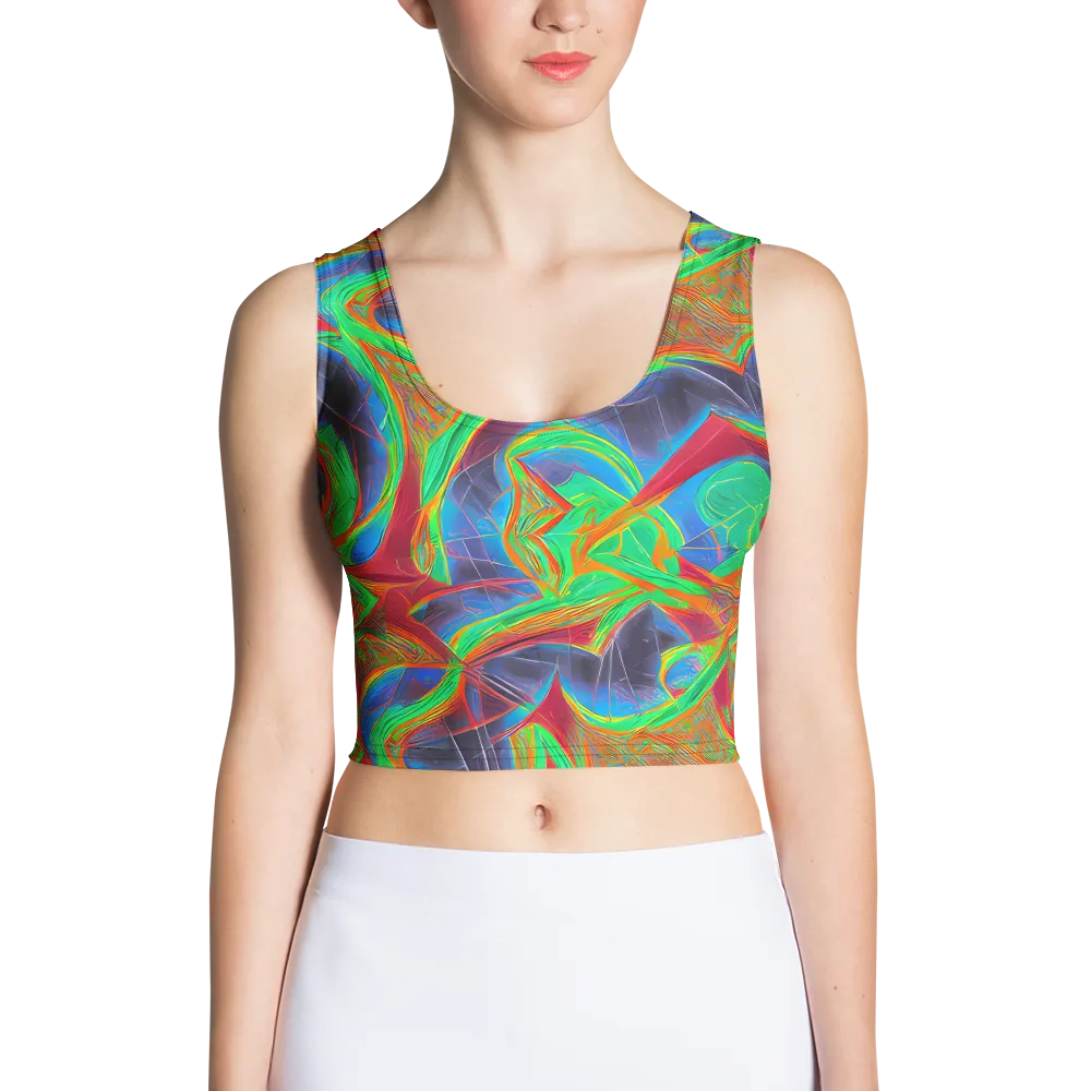 Afterglow Labyrinth on Crop Top — Front