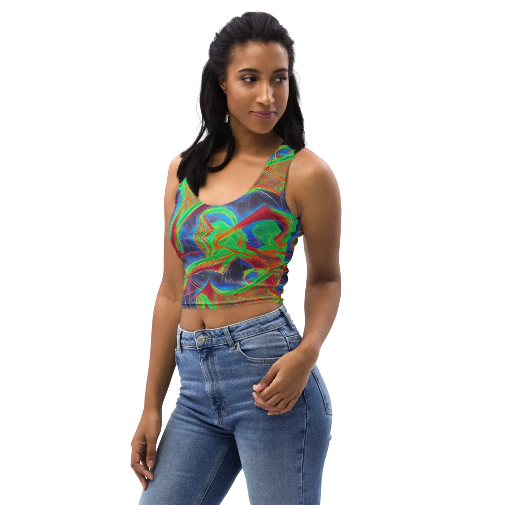Afterglow Labyrinth on Crop Top — Left Front