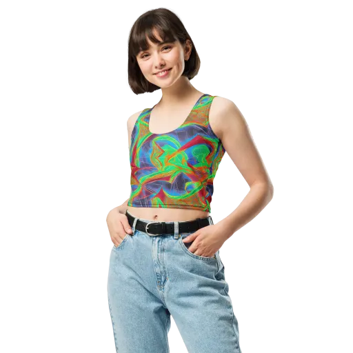 Afterglow Labyrinth on a Crop Top