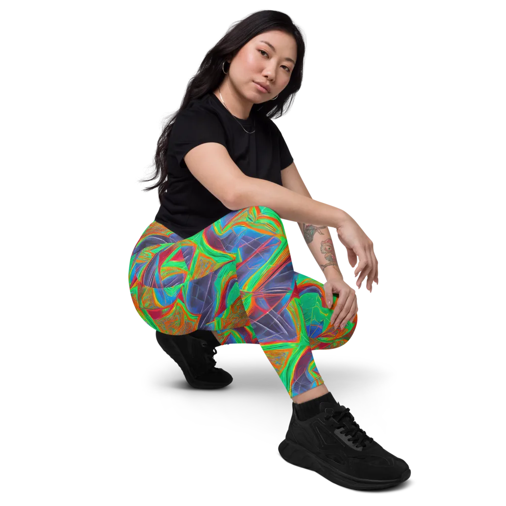 Afterglow Labyrinth on Leggings with Pockets — Right Front