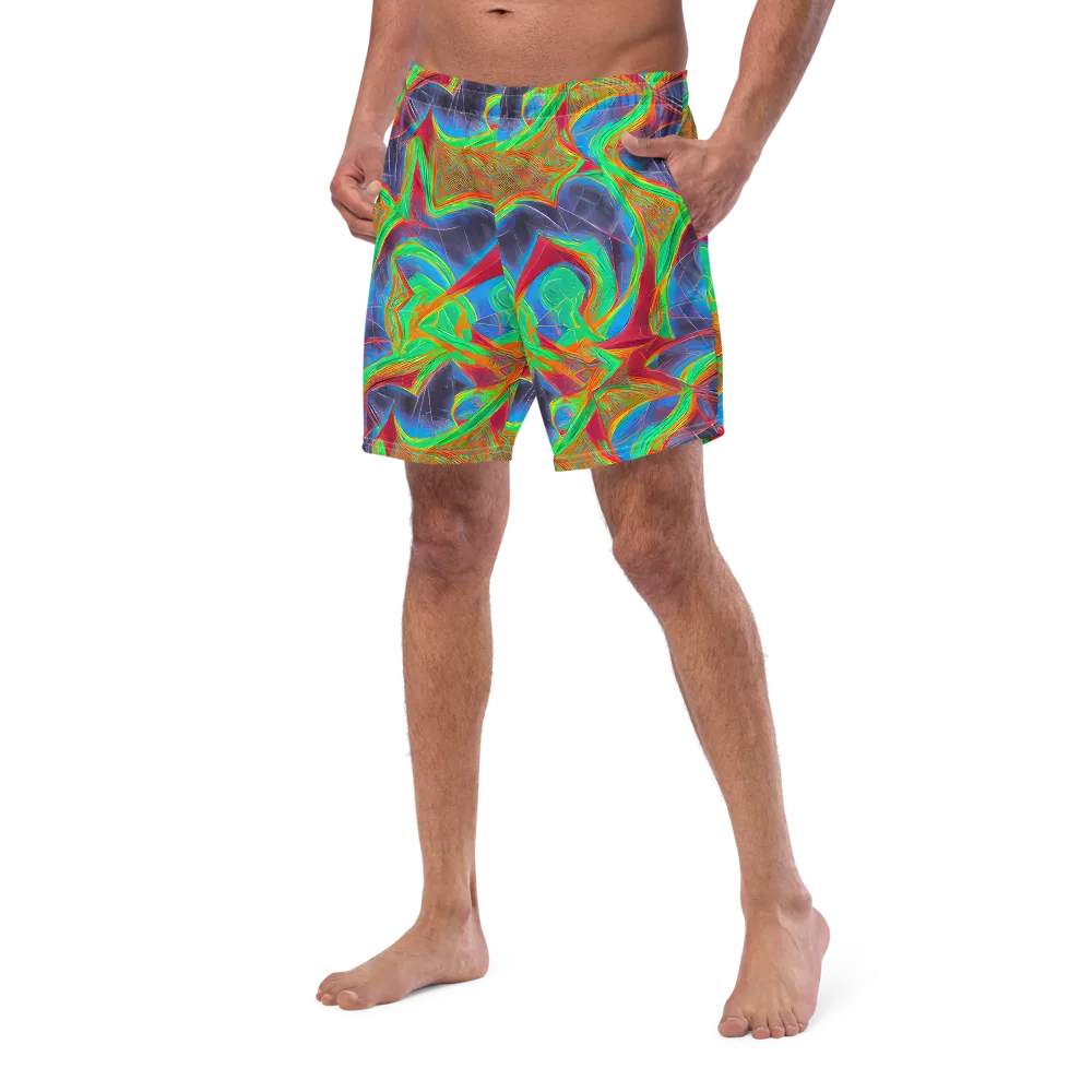 Afterglow Labyrinth on Swim Trunks — Left Front