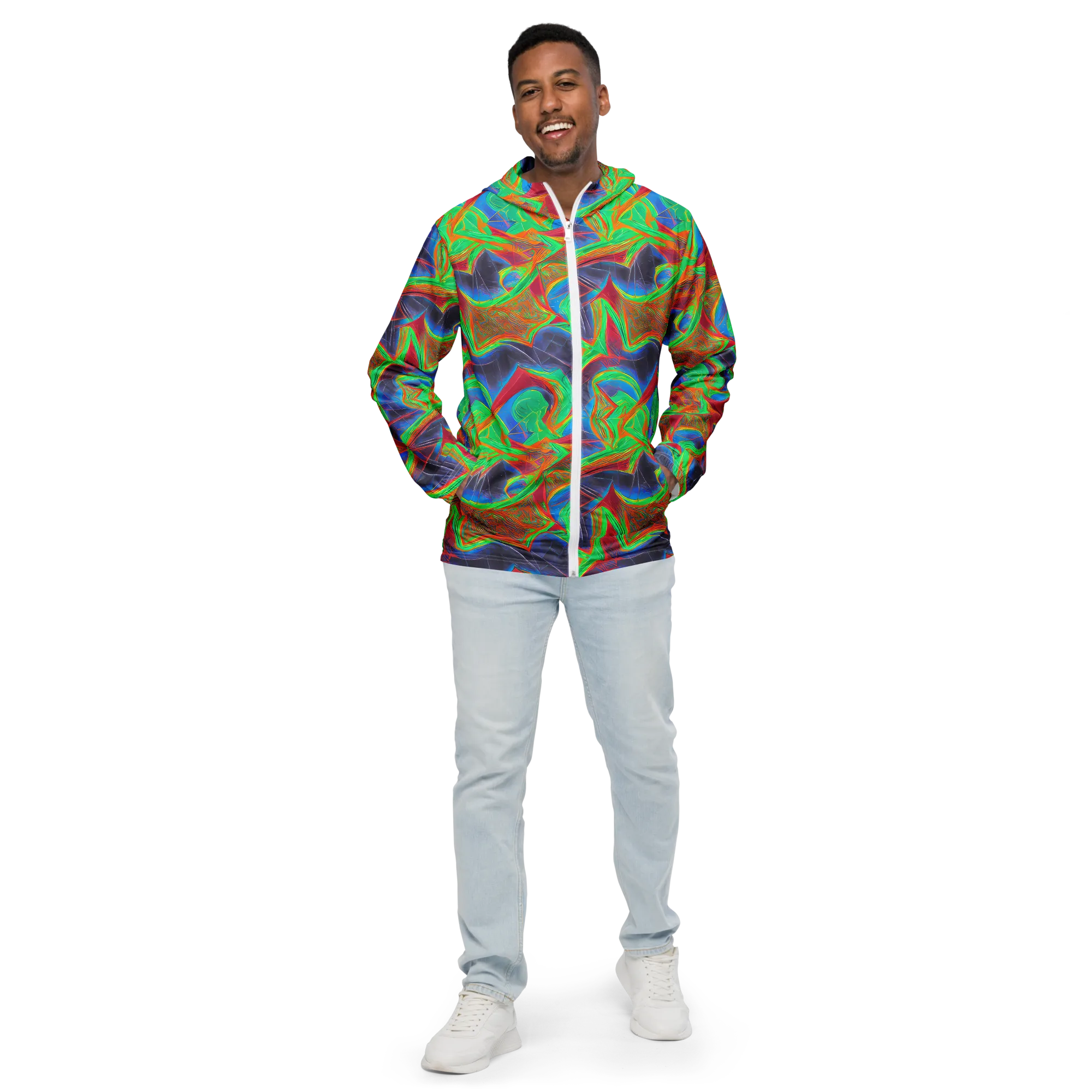Afterglow Labyrinth on Men's Windbreaker — Front