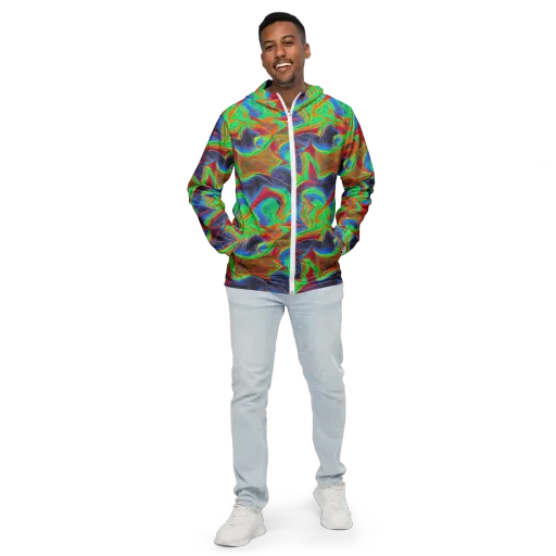 Afterglow Labyrinth on a Men's Windbreaker