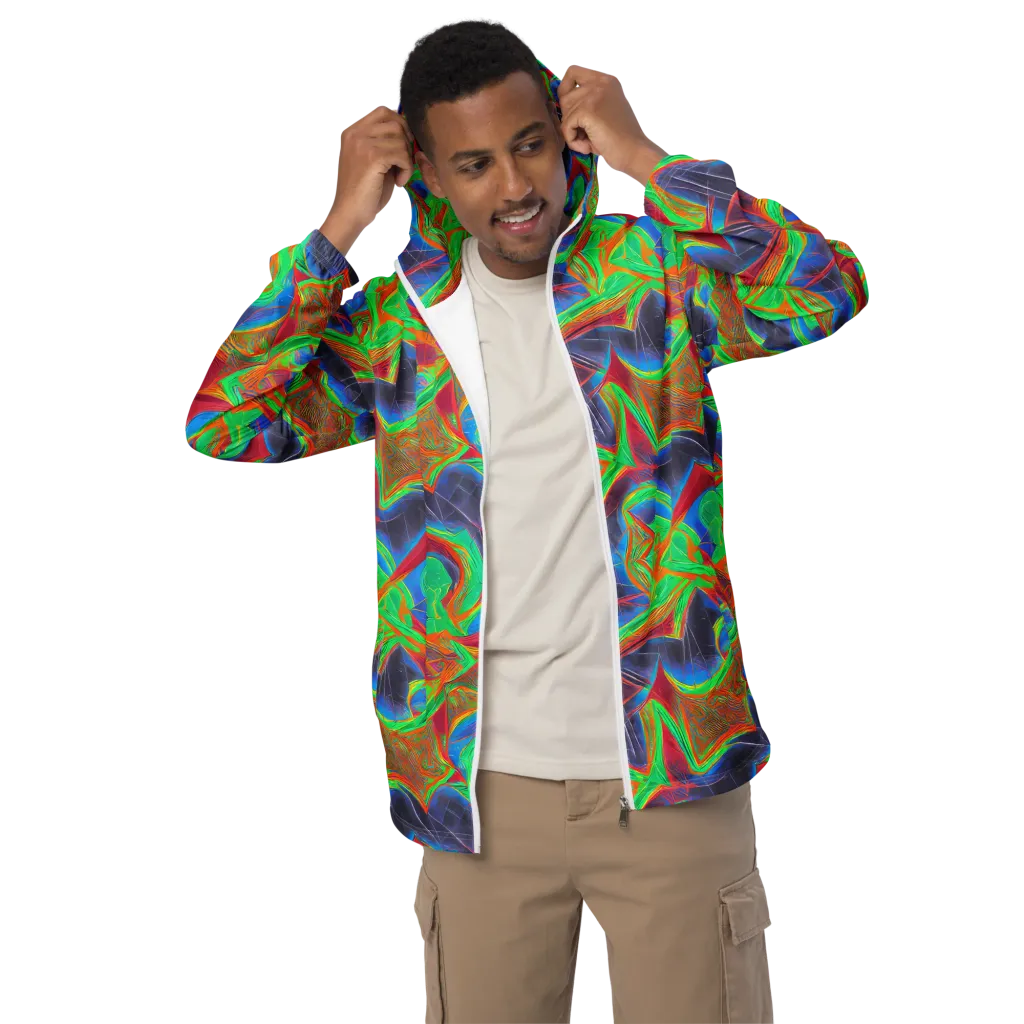 Afterglow Labyrinth on Men's Windbreaker — Front