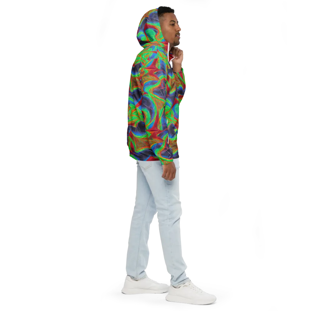 Afterglow Labyrinth on Men's Windbreaker — Right