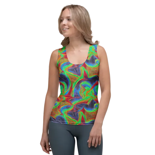 Afterglow Labyrinth on a Women's Tank Top