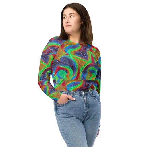 Afterglow Labyrinth on a Long Sleeve Crop Top