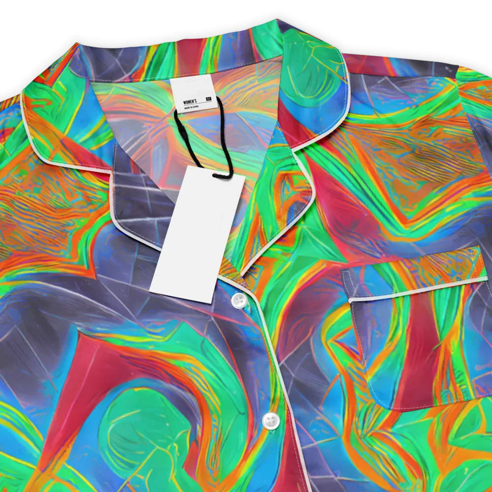 Afterglow Labyrinth on Women's Short Sleeve Pajama Top — Product details