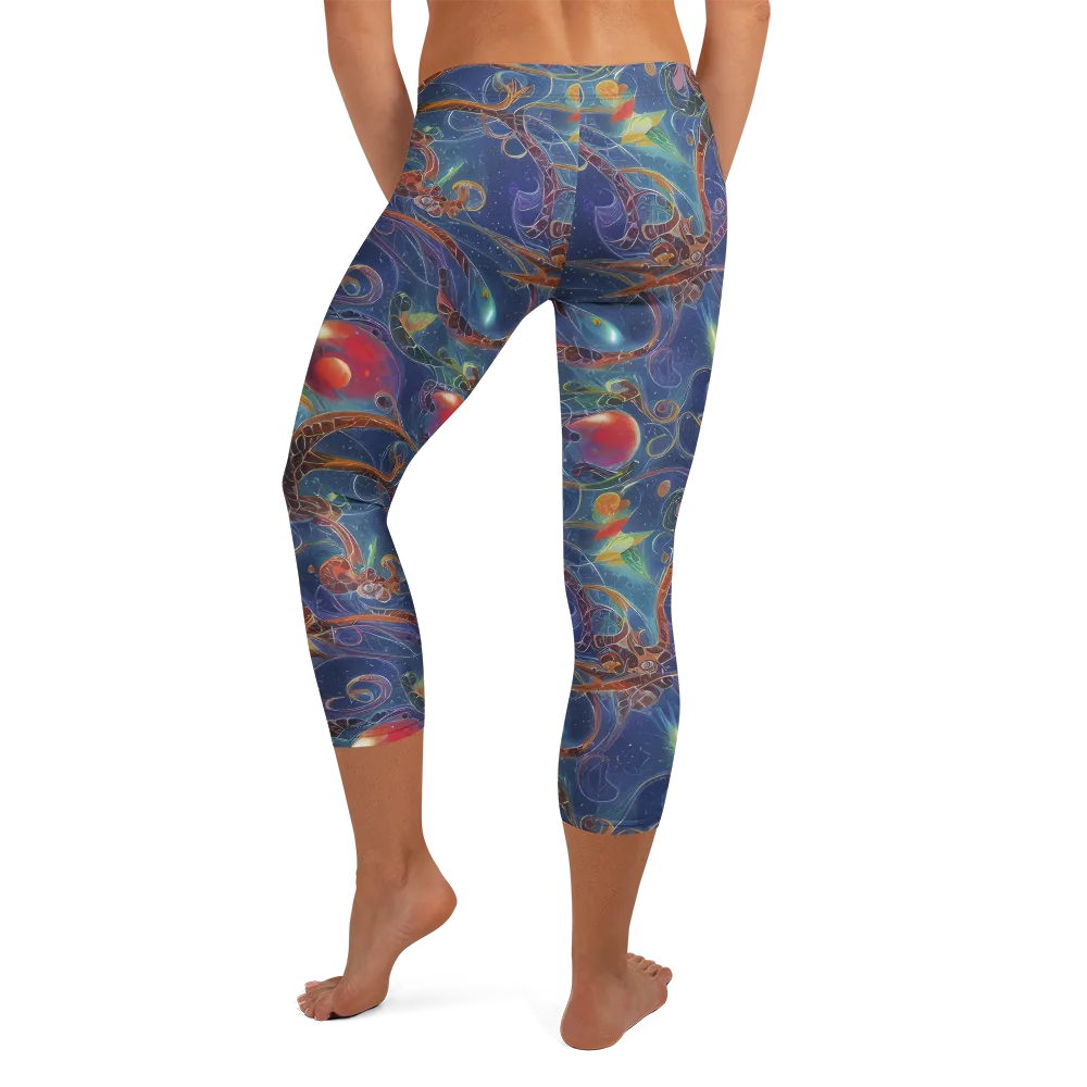 Sapphire Eden on Capri Leggings — Back