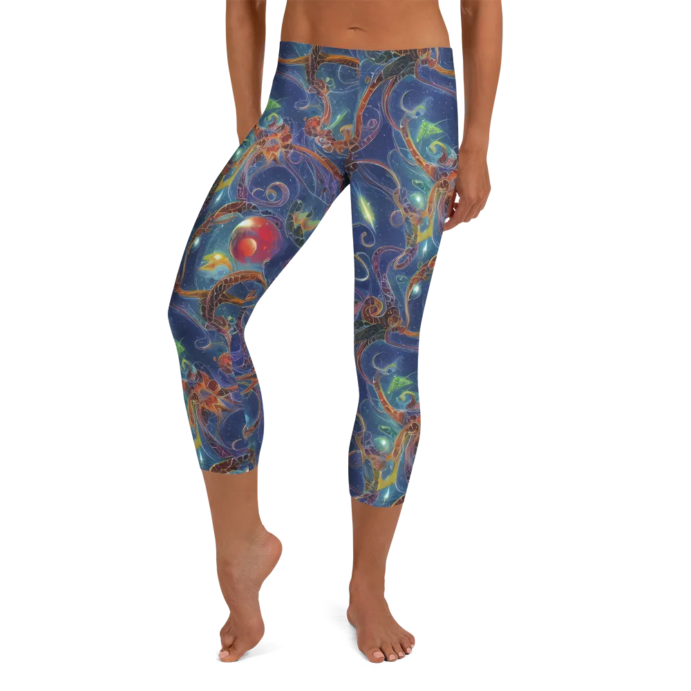 Sapphire Eden on Capri Leggings — Front
