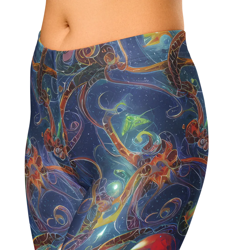 Sapphire Eden on Capri Leggings — Zoomed-in