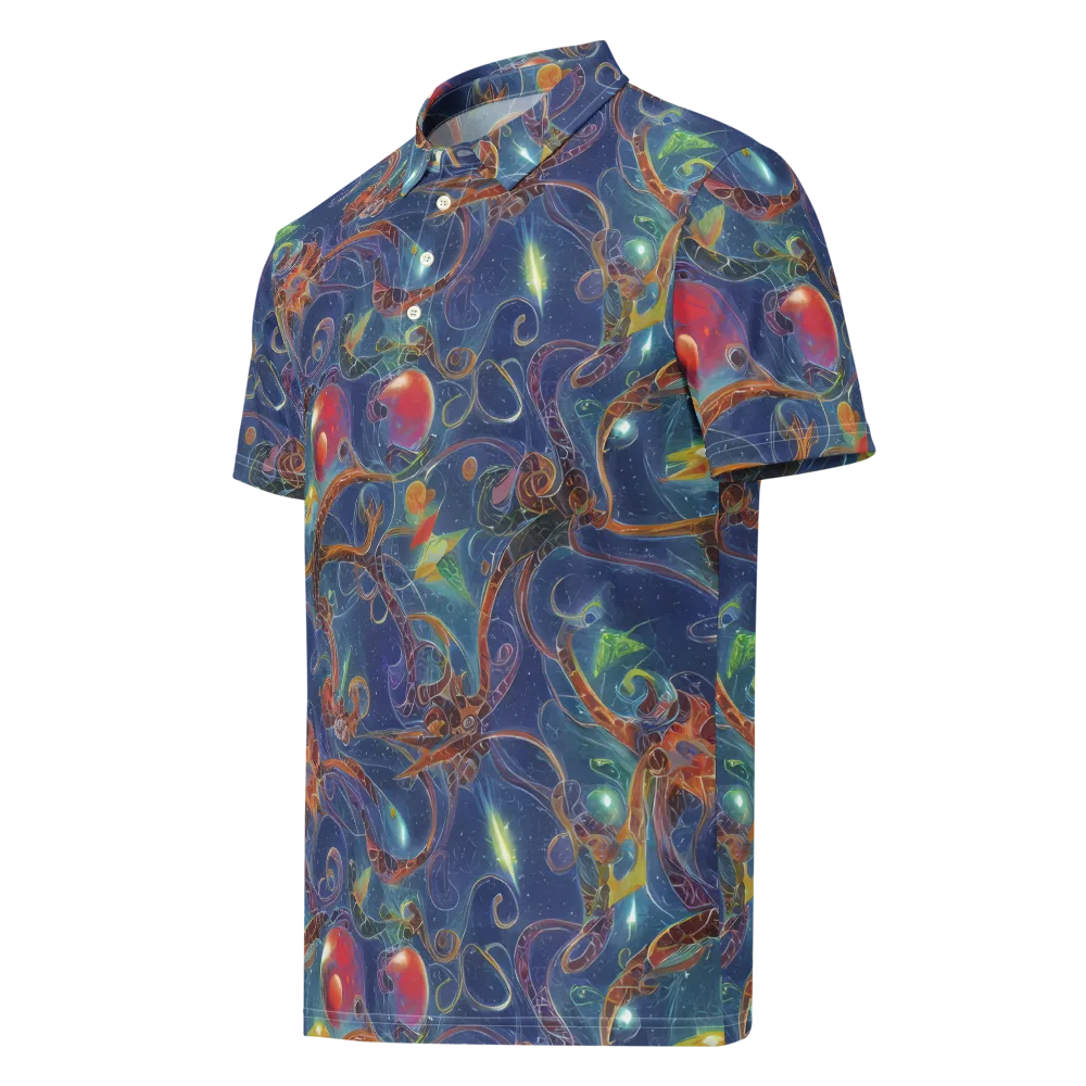 Sapphire Eden on Men's Slim Fit Polo Shirt — Left Front