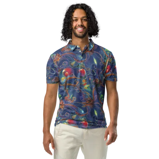 Sapphire Eden on a Men's Slim Fit Polo Shirt
