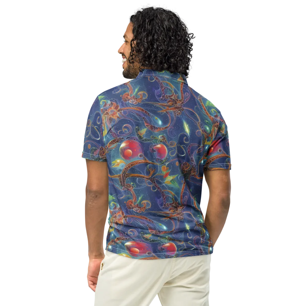 Sapphire Eden on Men's Slim Fit Polo Shirt — Back