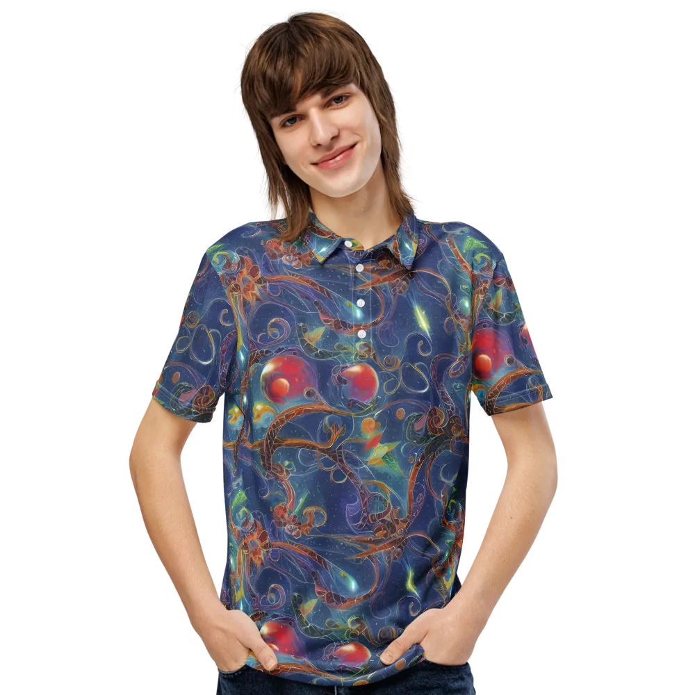 Sapphire Eden on Men's Slim Fit Polo Shirt — Front
