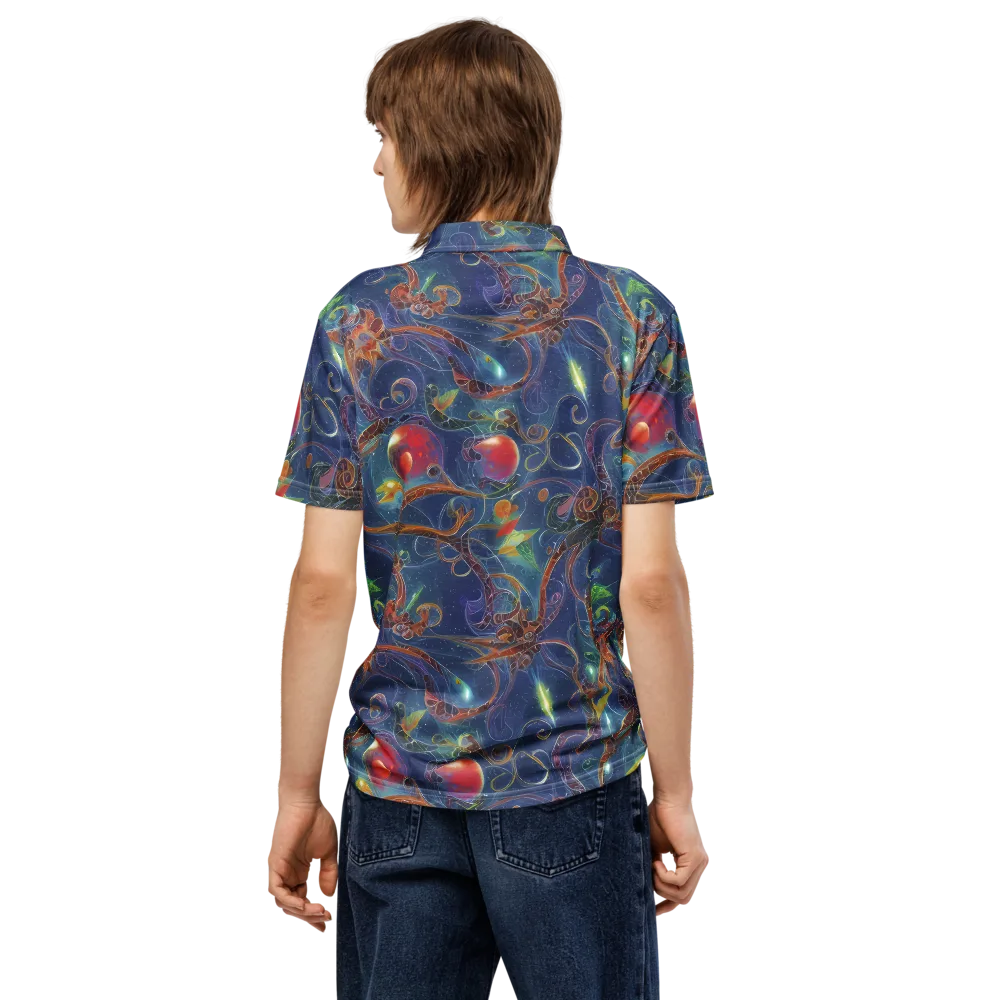 Sapphire Eden on Men's Slim Fit Polo Shirt — Back