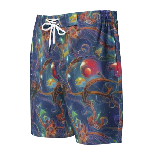 Sapphire Eden on a Men's Board Shorts