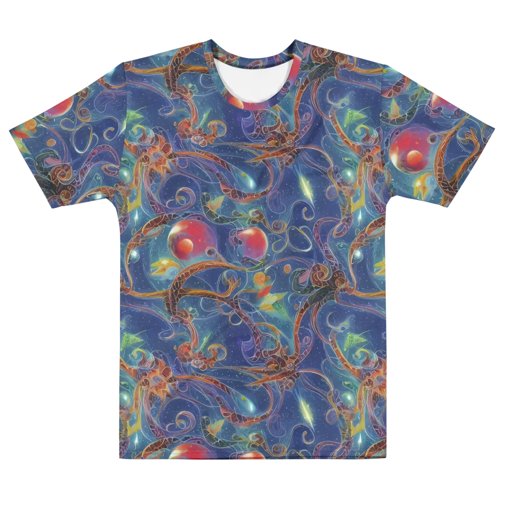 Sapphire Eden on Men's Cotton Crew Neck T-Shirt — Front