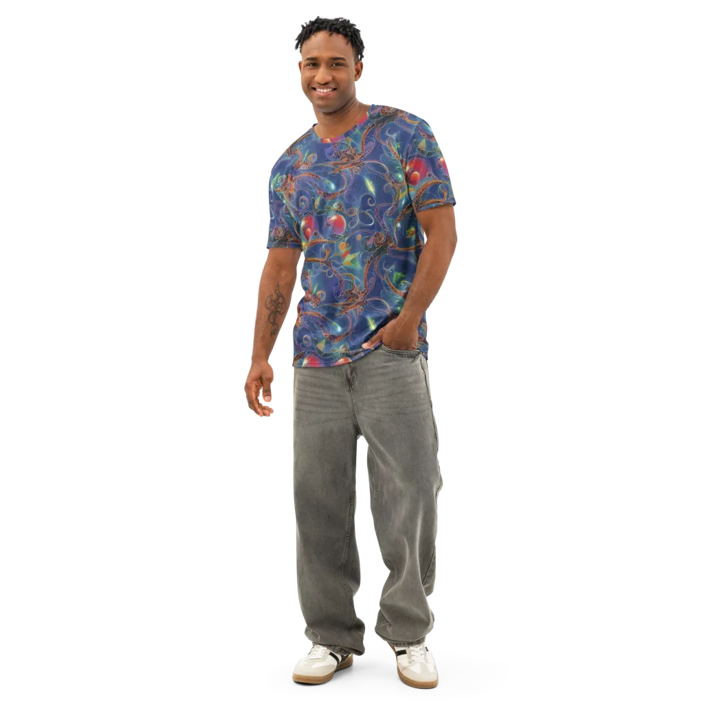 Sapphire Eden on Men's Cotton Crew Neck T-Shirt — Front
