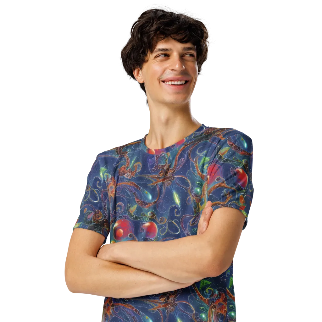 Sapphire Eden on Men's Crew Neck T-Shirt — Left Front