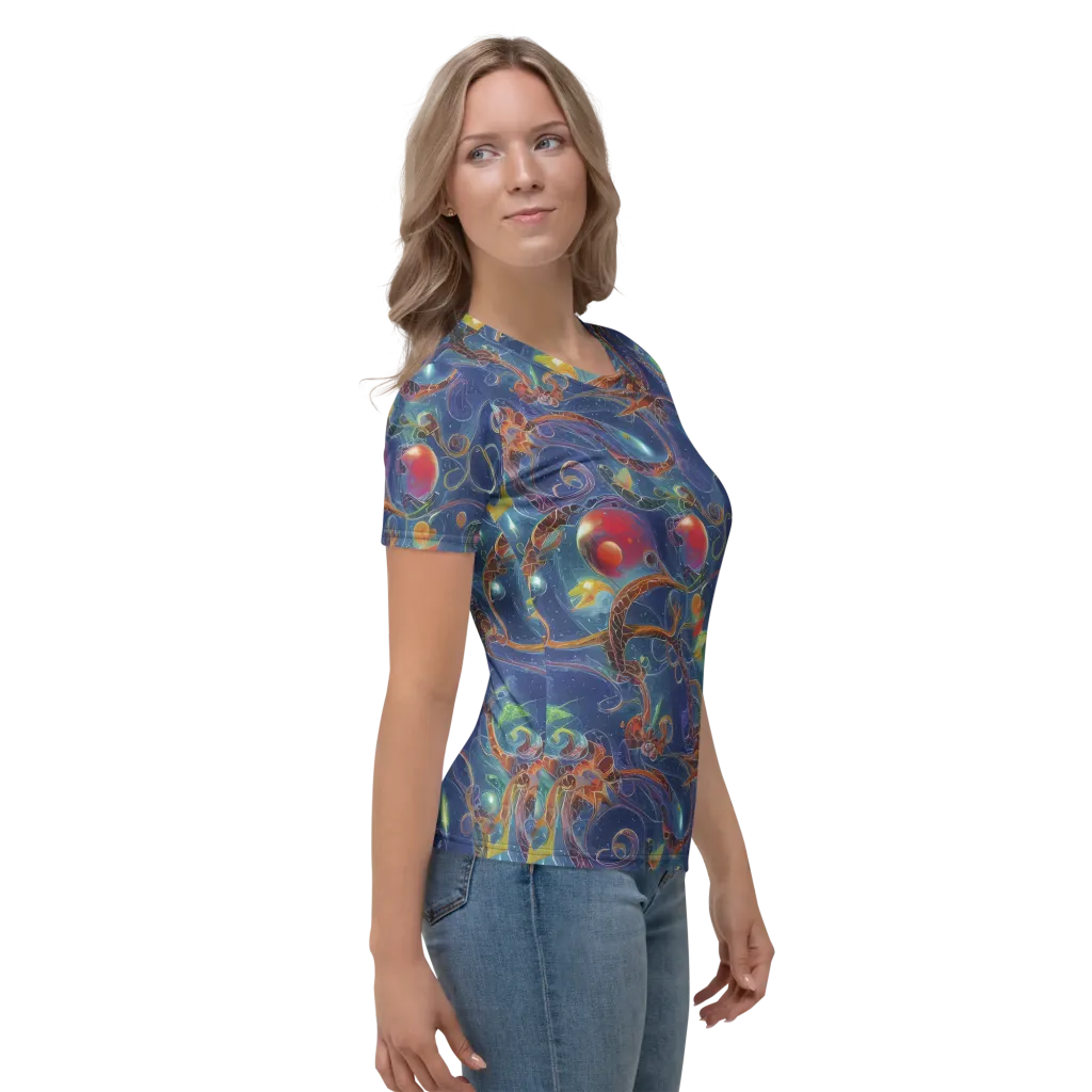 Sapphire Eden on Women's Crew Neck T-Shirt — Right