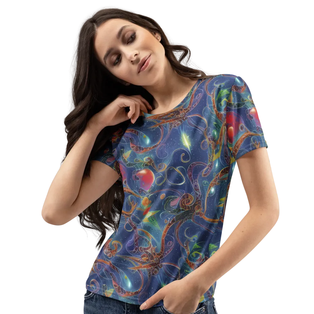 Sapphire Eden on Women's Crew Neck T-Shirt — Left Front