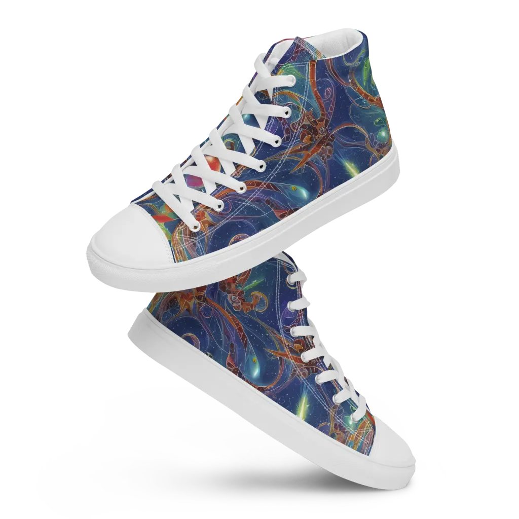 Sapphire Eden on Women's High Top Canvas Shoes — Front