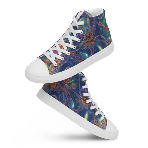 Sapphire Eden on a Women's High Top Canvas Shoes