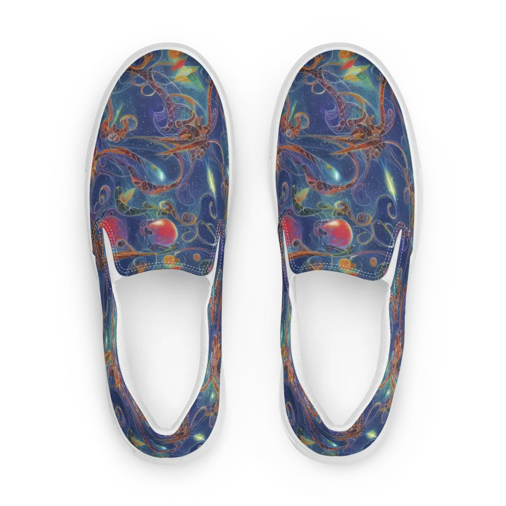 Sapphire Eden on Men's Slip-On Canvas Shoes — Front