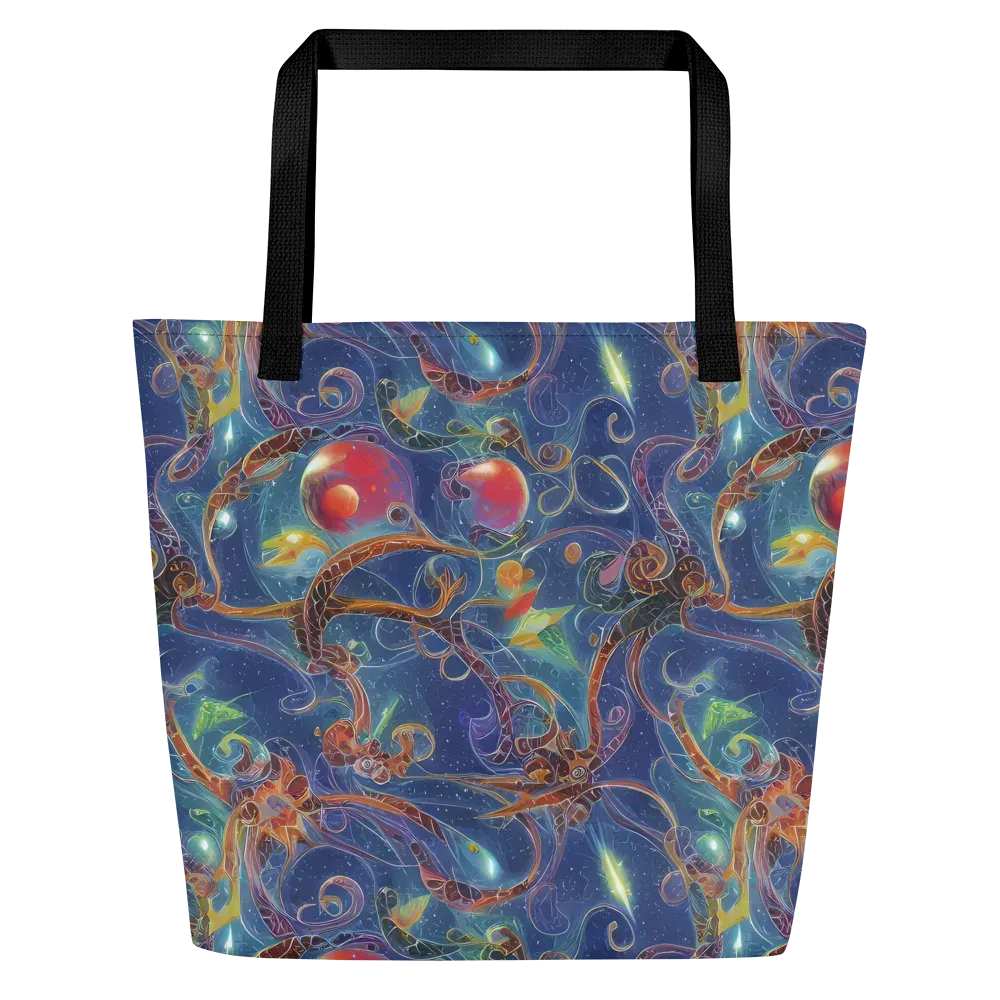 Sapphire Eden on Large Tote Bag W/ Pocket — Front