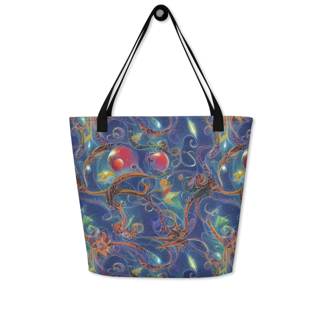 Sapphire Eden on Large Tote Bag W/ Pocket — Front