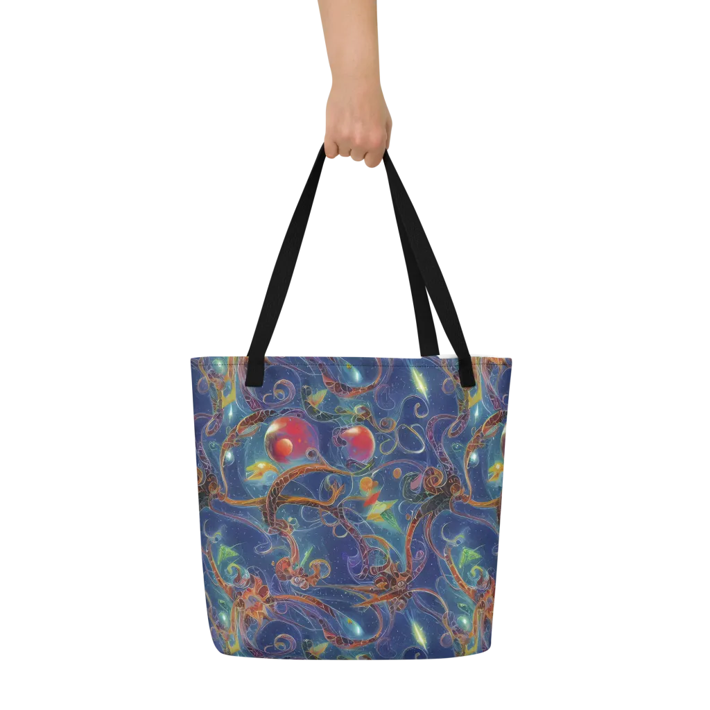 Sapphire Eden on Large Tote Bag W/ Pocket — Front