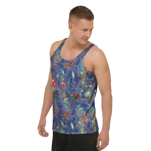 Sapphire Eden on a Men's Tank Top