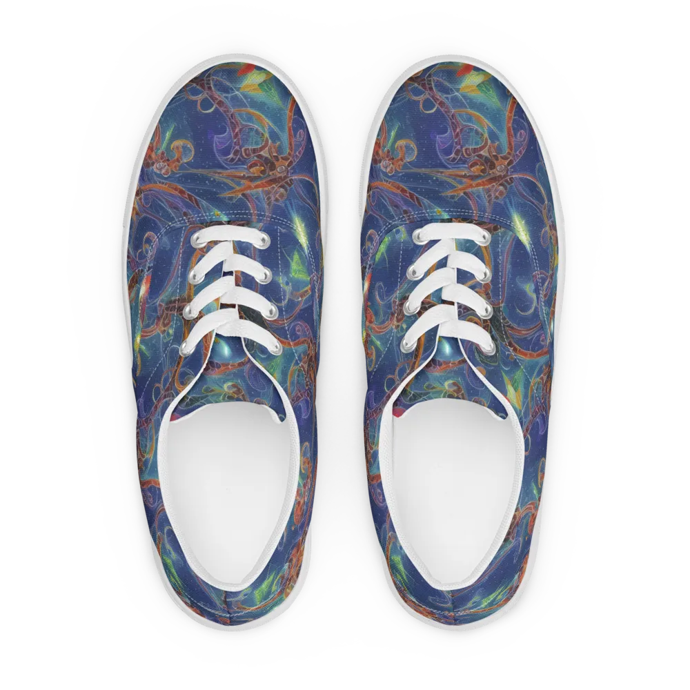 Sapphire Eden on Men's Lace-Up Canvas Shoes — Front