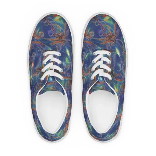 Sapphire Eden on a Men's Lace-Up Canvas Shoes