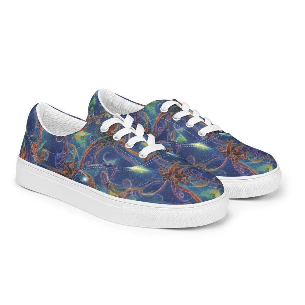 Sapphire Eden on Men's Lace-Up Canvas Shoes — Right Front