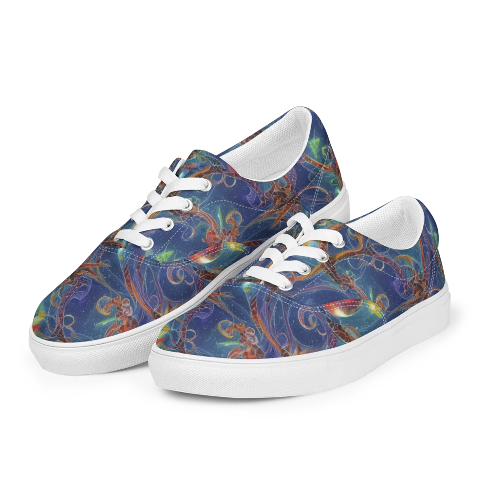 Sapphire Eden on Men's Lace-Up Canvas Shoes — Left Front